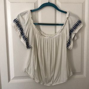 American Eagle Cropped Cotton Blouse